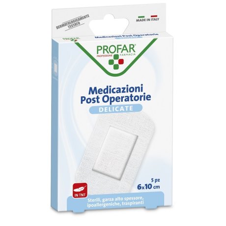 MEDICAZIONE POST OPERATORIA STERILE GARZA ANTIADERENTE 6X10 CM 5 PEZZI PROFAR MEDICAZIONE POST OPERATORIA STERILE GARZA ANTIADERENTE 6X10 CM 5 PEZZI PROFAR