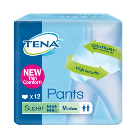 PANNOLONE PULL UP TENA PANTS SUPER TAGLIA MEDIUM 12 PEZZI