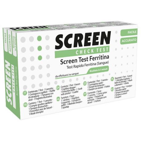 TEST RAPIDO PER L\'INDIVIDUAZIONE DI FERRITINA NEL SANGUE PER L\'ANEMIA DA CARENZA DI FERRO SCREEN CHECK TEST ANEMIA/FERRITINA