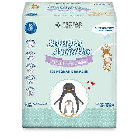 SEMPRE ASCIUTTO TELI IGIENICI MULTIUSO 10 PEZZI PROFAR SEMPRE ASCIUTTO TELI IGIENICI MULTIUSO 10 PEZZI PROFAR