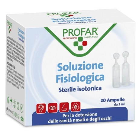 PROFAR SOLUZIONE FISIOLOGICA STERILE ISOTONICA 5 ML 20 AMPOLLE PROFAR SOLUZIONE FISIOLOGICA STERILE ISOTONICA 5 ML 20 AMPOLLE