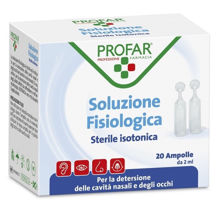PROFAR SOLUZIONE FISIOLOGICA STERILE ISOTONICA 5 ML 20 AMPOLLE PROFAR SOLUZIONE FISIOLOGICA STERILE ISOTONICA 5 ML 20 AMPOLLE