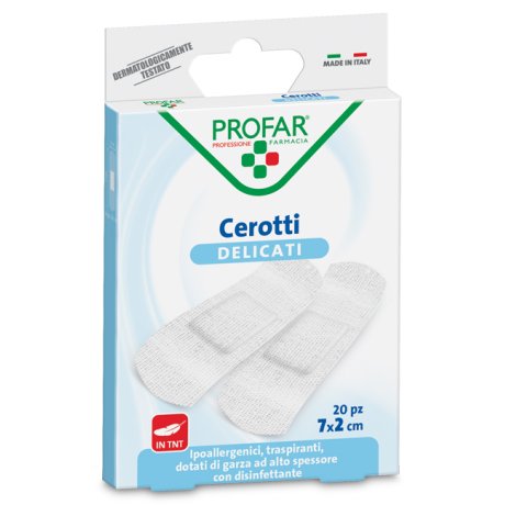 CEROTTO TESSUTO NON TESSUTO DELICATO MEDI 7X2 CM 20 PEZZI PROFAR