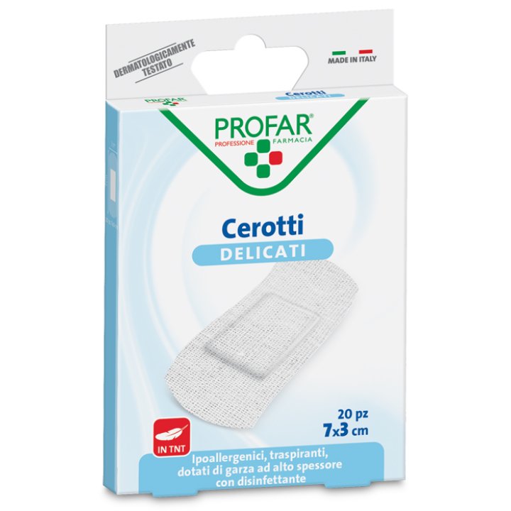 CEROTTO TESSUTO NON TESSUTO DELICATO GRANDI 7X3 CM 20 PEZZI PROFAR