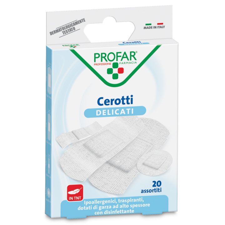 CEROTTO TESSUTO NON TESSUTO DELICATO ASSORTITI 20 PEZZI PROFAR