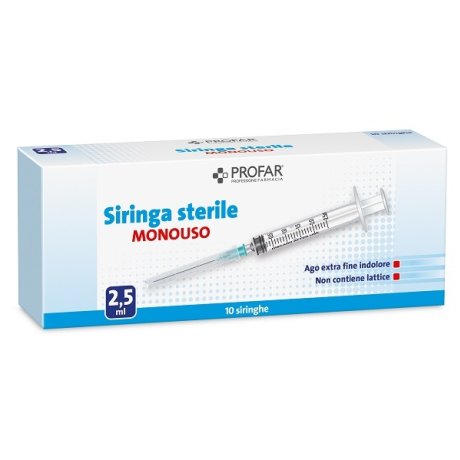 SIRINGA MONOUSO 2,5ML PROFAR