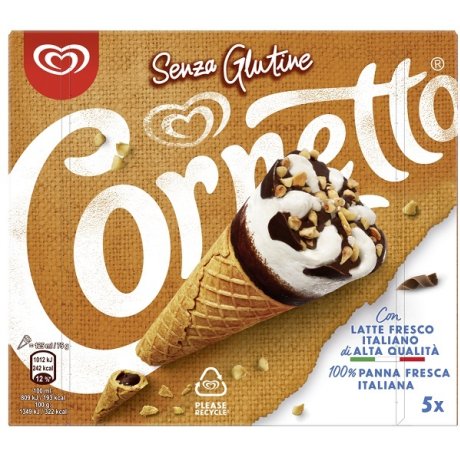 ALGIDA CORNETTO SENZA GLUTINE 5 X 75 G