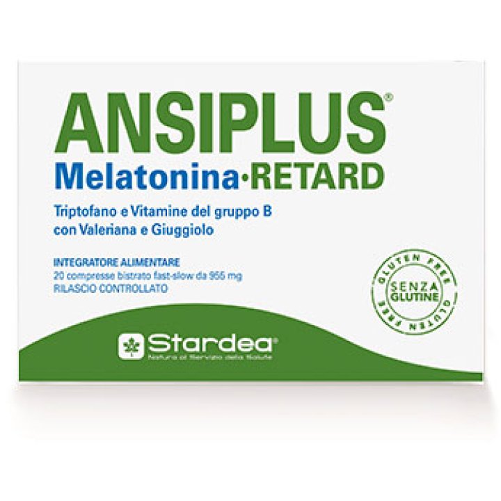 ANSIPLUS RETARD MELATONINA 20 COMPRESSE BISTRATO FAST SLOW 955 MG