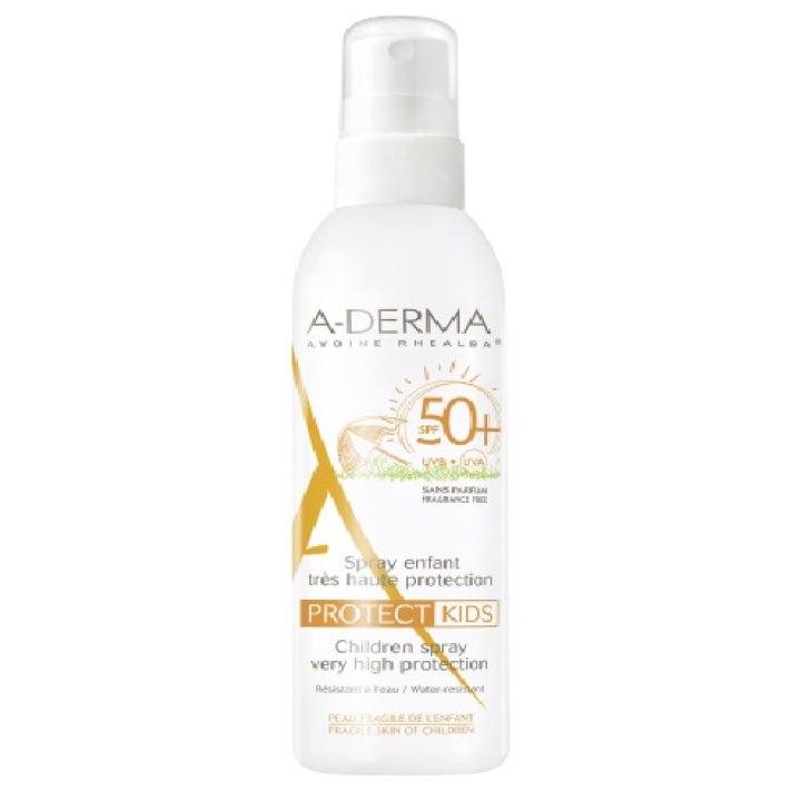 A-Derma Protect Kids Spray Solare Bambino SPF 50+ Protezione Molto Alta 200 ml