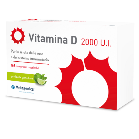 Metagenics Vitamina D 2000 UI Integratore 168 Compresse Masticabili