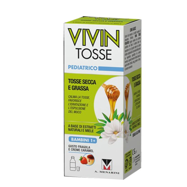 VIVIN TOSSE PEDIATRICO SCIROPPO PER TOSSE SECCA E GRASSA GUSTO FRALA E CREME CARAMEL 150 ML