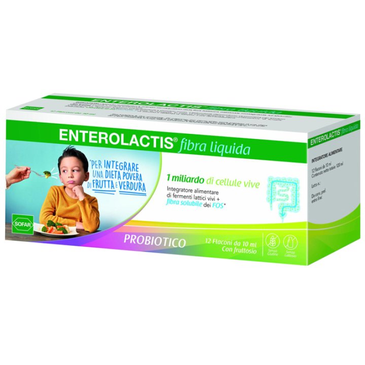 ENTEROLACTIS FIBRA LIQUIDA 12 FLACONCINI DA 10 ML