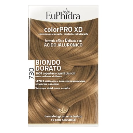 EUPHIDRA COLORPRO XD 730 BIONDO DORATO GEL COLORANTE CAPELLI IN FLACONE + ATTIVANTE + BALSAMO + GUANTI