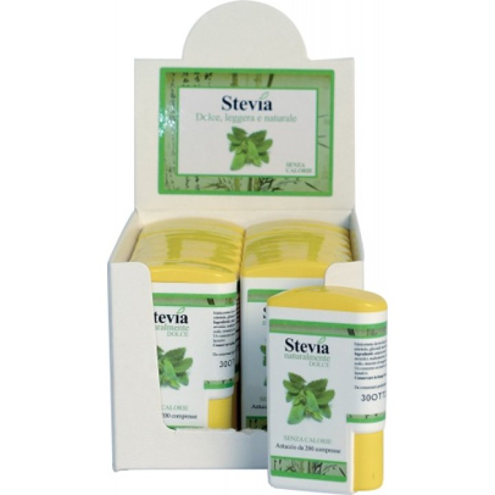 STEVIA EDULCORANTE 200 COMPRESSE DISPLAY CONTENENTE 14 DISPENSER