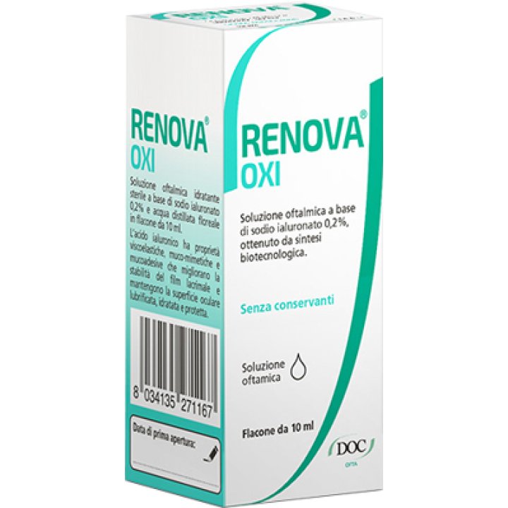 RENOVA OXI COLLIRIO SOLUZIONE OFTALMICA A BASE DI ACIDO IALURONICO 0,2% FLACONE DA 10 ML