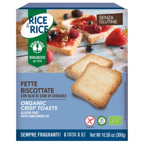 RICE&RICE FETTE BISCOTTATE CON OLIO DI SEMI DI GIRASOLE 300G RICE&RICE FETTE BISCOTTATE CON OLIO DI SEMI DI GIRASOLE 300G