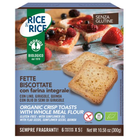 RICE & RICE FETTE BISCOTTATE CON FARINA INTEGRALE 300 G