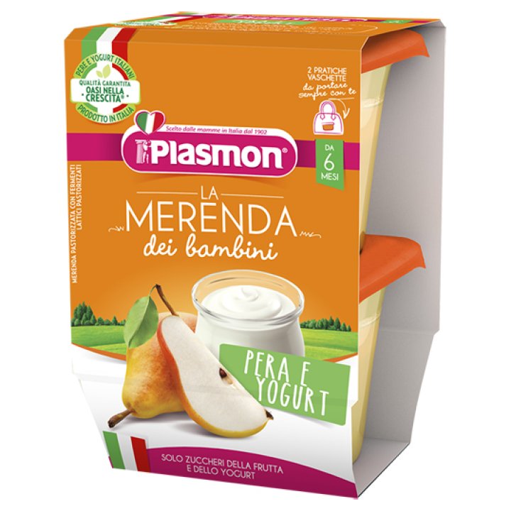 PLASMON LA MERENDA DEI BAMBINI SAPORI DI NATURA PERA YOGURT ASETTICO 2 X 120 G