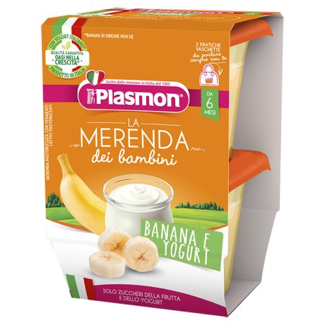 PLASMON LA MERENDA DEI BAMBINI SAPORI DI NATURA BANANA YOGURT ASETTICO 2 X 120 G