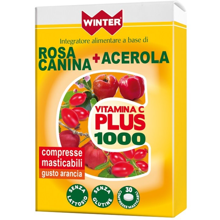 WINTER VITAMINA C PLUS 1000 ROSA CANINA + ACEROLA 30 COMPRESSE MASTICABILI WINTER VITAMINA C PLUS 1000 ROSA CANINA + ACEROLA 30 COMPRESSE MASTICABILI