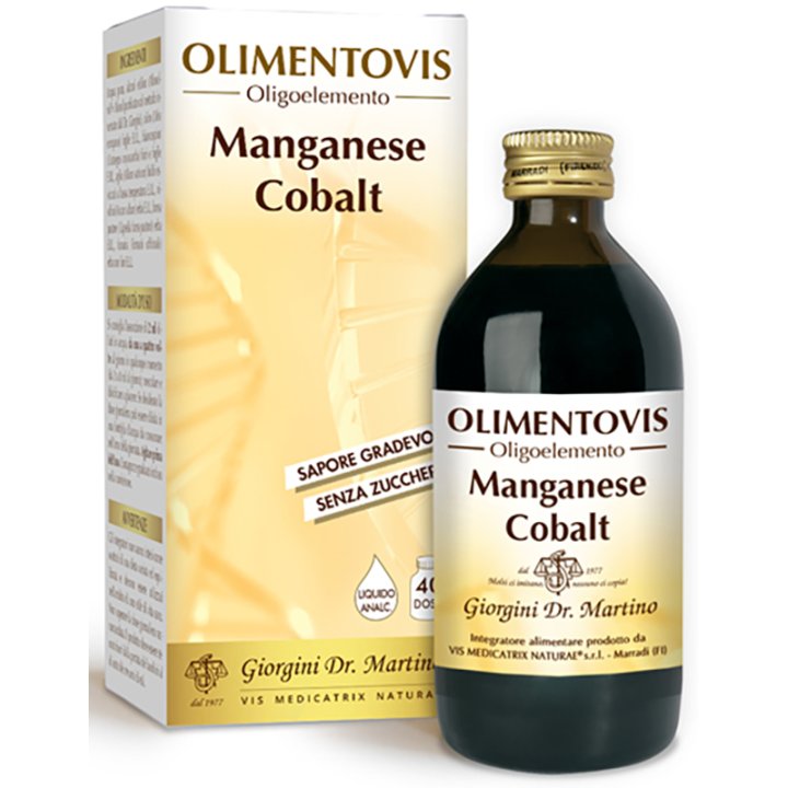 OLIMENTOVIS OLIELEMENTO MANGANESE COBALT LIQUIDO ANALCOLICO SENZA ZUCCHERI 200 ML 40 DOSI