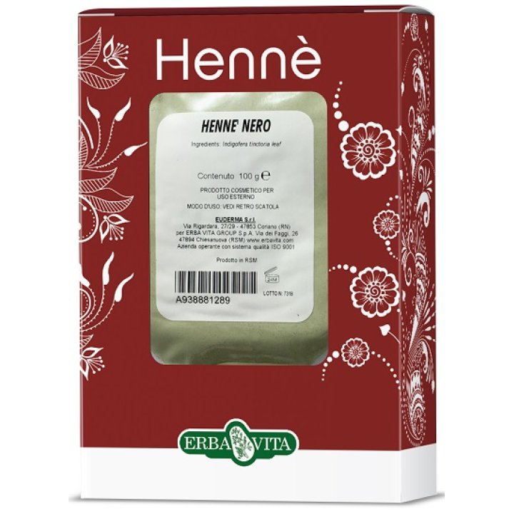 HENNE COLORANTE CAPELLI NERO 100 G HENNE COLORANTE CAPELLI NERO 100 G