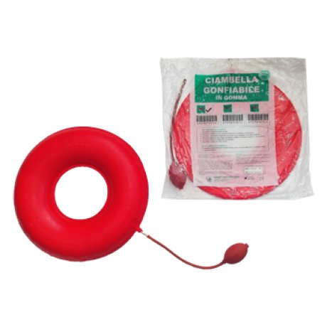 CIAMBELLA NFIABILE PER INVALIDI IN MMA ROSSA TEAM DELUXE CON POMPA 40CM DIAMETRO