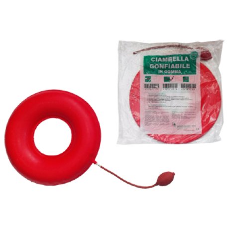 CIAMBELLA NFIABILE PER INVALIDI IN MMA ROSSA TEAM DELUXE CON POMPA 43CM DIAMETRO