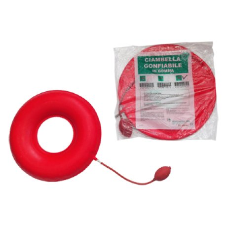 CIAMBELLA NFIABILE PER INVALIDI IN MMA ROSSA TEAM DELUXE CON POMPA 45CM DIAMETRO