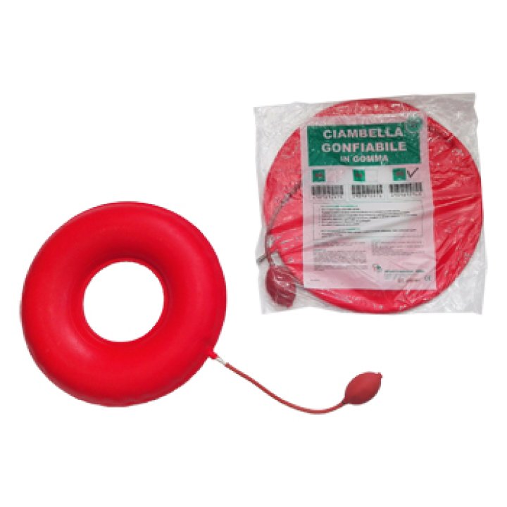 CIAMBELLA NFIABILE PER INVALIDI IN MMA ROSSA TEAM DELUXE CON POMPA 45CM DIAMETRO