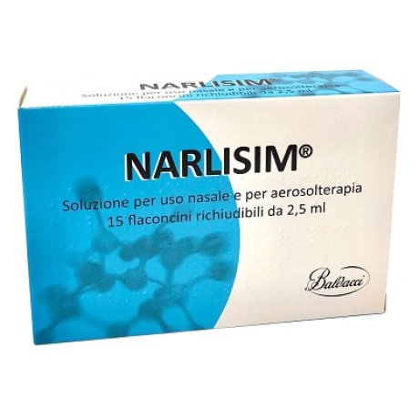 NARLISIM SOLUZIONE PER USO NASALE E AEROSOLTERAPIA 15 FLACONCINI RICHIUDIBILI DA 2,5 ML L\'UNO