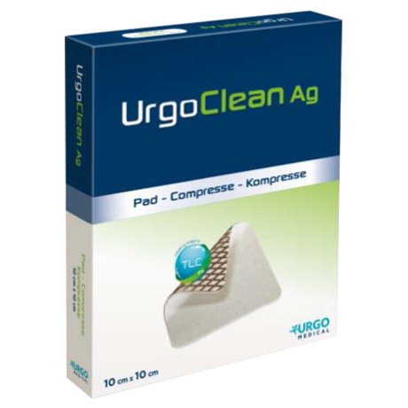 MEDICAZIONE TNT ASSORBENTE GELIFICANTE URCLEAN AG/SILVER 10X10CM 5 PEZZI