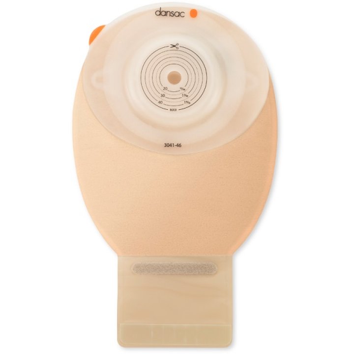 DANSAC NOVALIFE TRE 1 SACCA APERTA OPACA CONVEX MIDI PER ILEOSTOMIA CON FINESTRA RITAGLIABILE 15-46 MM 350 ML 10 PEZZI