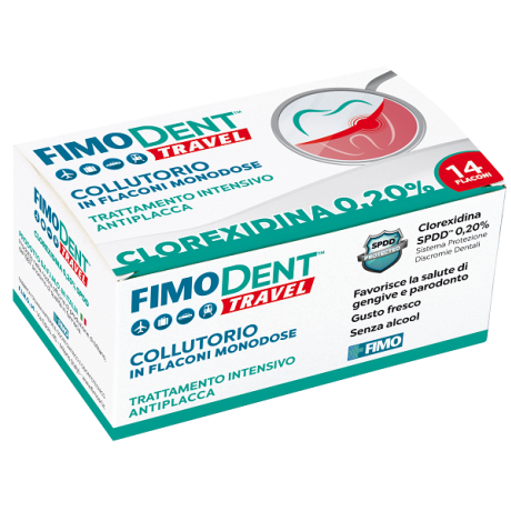FIMODENT TRAVEL COLLUTORIO CLOREXIDINA SPDD 0,20% 14 FLACONCINI MONODOSE 10 ML FIMODENT TRAVEL COLLUTORIO CLOREXIDINA SPDD 0,20% 14 FLACONCINI MONODOSE 10 ML