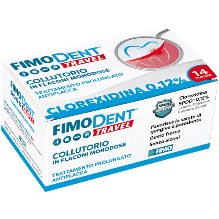 FIMODENT TRAVEL COLLUTORIO CLOREXIDINA SPDD 0,12% 14 FLACONCINI MONODOSE 10 ML FIMODENT TRAVEL COLLUTORIO CLOREXIDINA SPDD 0,12% 14 FLACONCINI MONODOSE 10 ML