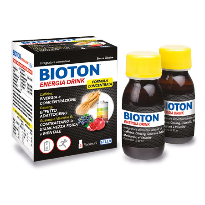 BIOTON ENERGIA DRINK 4 FLACONCINI X 50 ML BIOTON ENERGIA DRINK 4 FLACONCINI X 50 ML