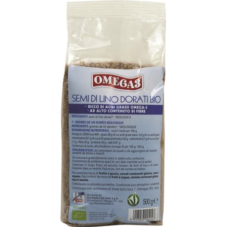 FSC OMEGA3 SEMI DI LINO DORATI BIO AD ALTO CONTENUTO DI FIBRA 500 G