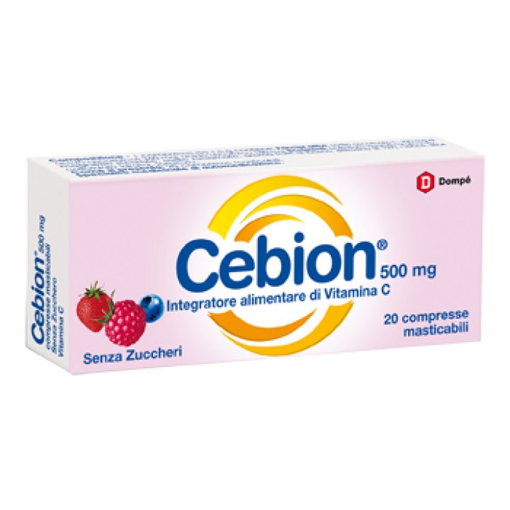 CEBION MASTICABILE SENZA ZUCCHERO VITAMINA C 500 MG 20 COMPRESSE