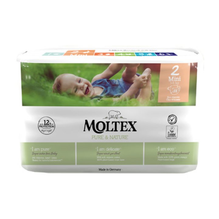 PANNOLINI MOLTEX PURE & NATURE MINI 3-6 KG TAGLIA 2 38 PEZZI