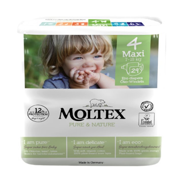 PANNOLINI MOLTEX PURE & NATURE MAXI 7-18 KG TAGLIA 4 29 PEZZI