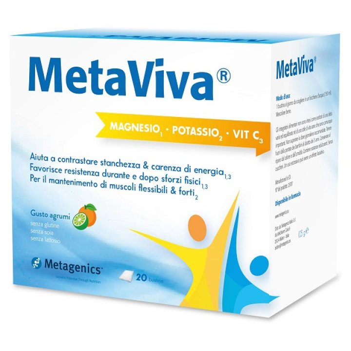 METAVIVA MAGNESIO POTASSIO VITAMINA C 20 BUSTINE