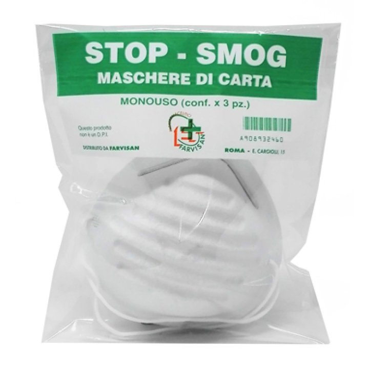 MASCHERE DI CARTA STOP-SMOG MONOUSO 3 PEZZI