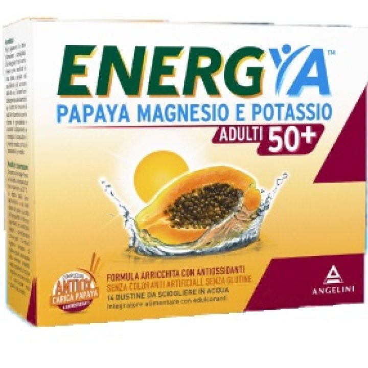 Energya 50+ Integratore Salino Papaya Magnesio e Potassio - 14 Bustine