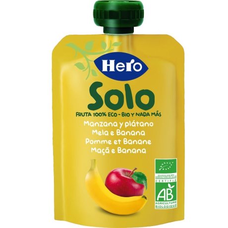 HERO SOLO FRUTTA FRULLATA 100% BIO MELA/BANANA 100 G