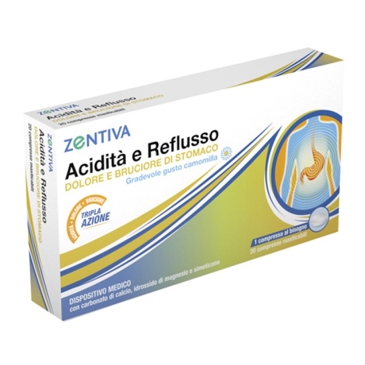 ZENTIVA ACIDITA\' REFLUSSO 20 COMPRESSE MASTICABILI