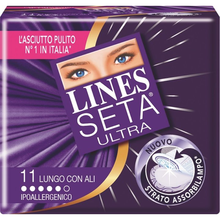 ASSORBENTE LINES SETA ULTRA LUN CON ALI 11 PEZZI