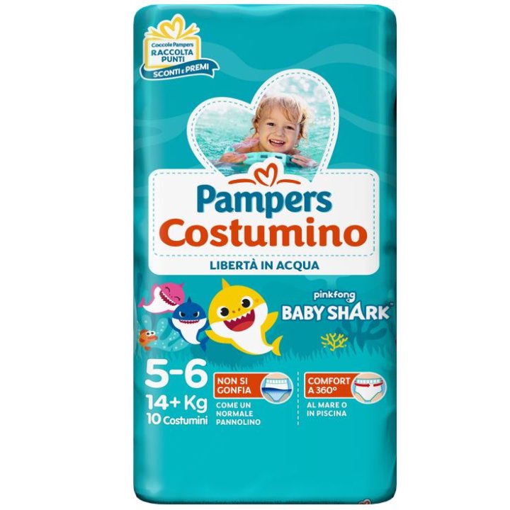 Pampers Costumino Taglia 5-6 (14+ kg) - 10 Pezzi