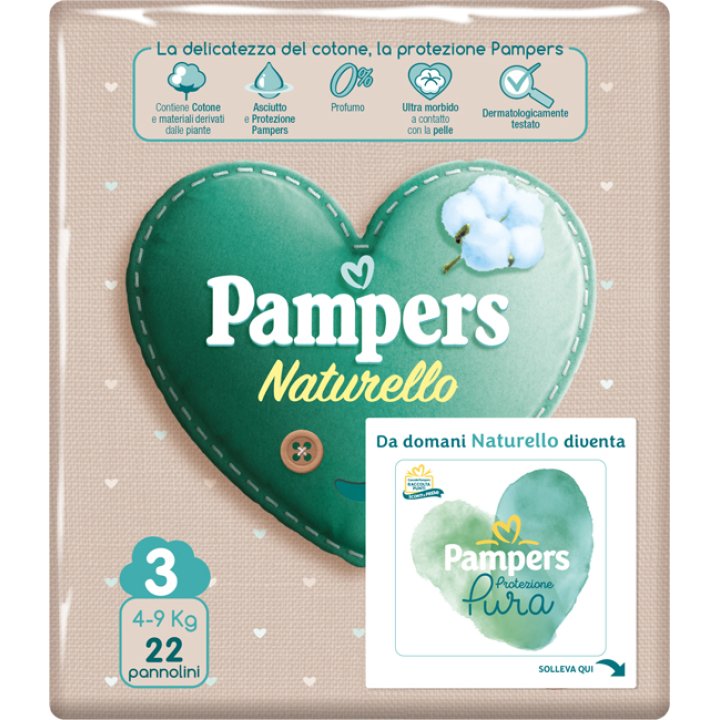 PAMPERS NATUR MIDI CP 22PZ