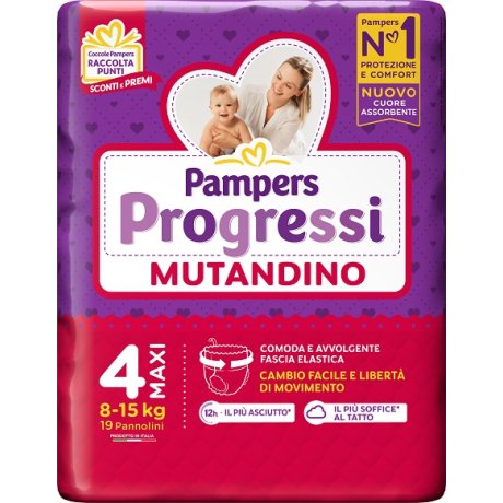 PAMPERS PROGRETGTGI MUTANDINO CP TG4 MAXI 19 PEZZI