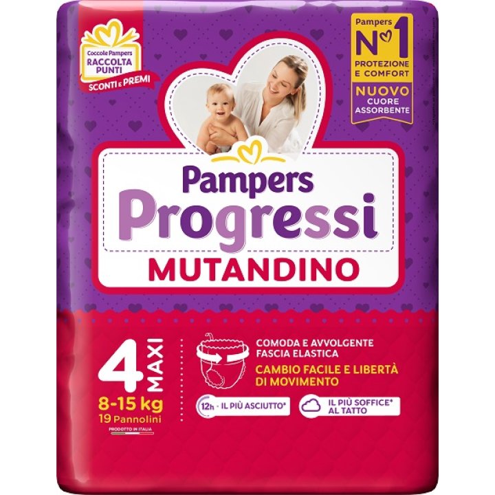 PAMPERS PROGRETGTGI MUTANDINO CP TG4 MAXI 19 PEZZI